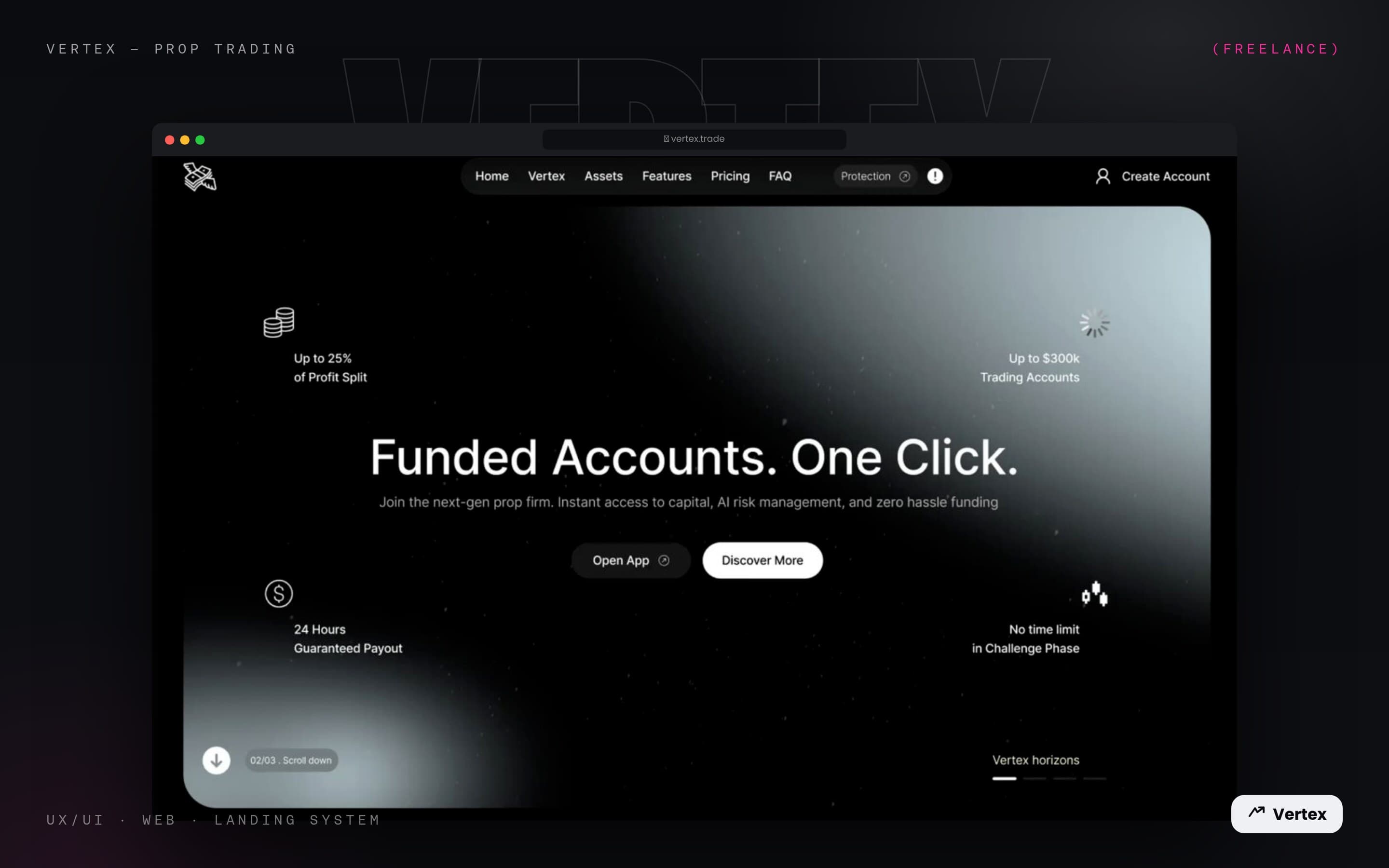 VERTEX — web · fintech · product system